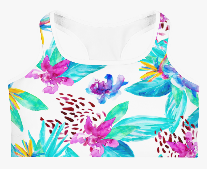 Sports Bra - Tropical - Coconut Cheeks - Swimsuit Top - Swimsuit Top, HD Png Download