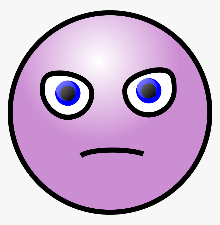Purple Anger Face, HD Png Download