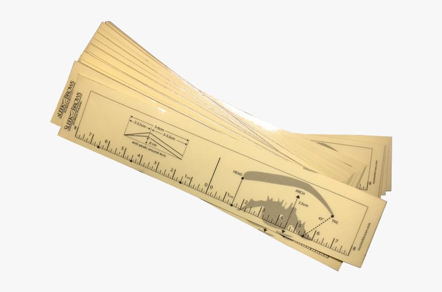 Clear Eyebrow Ruler - Wood, HD Png Download