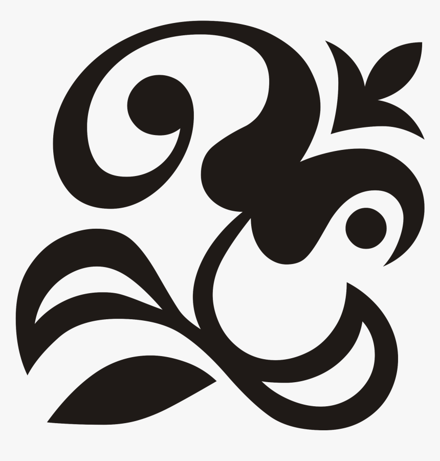 Tulip Ornament Black R - Gold Tulip Png, Transparent Png