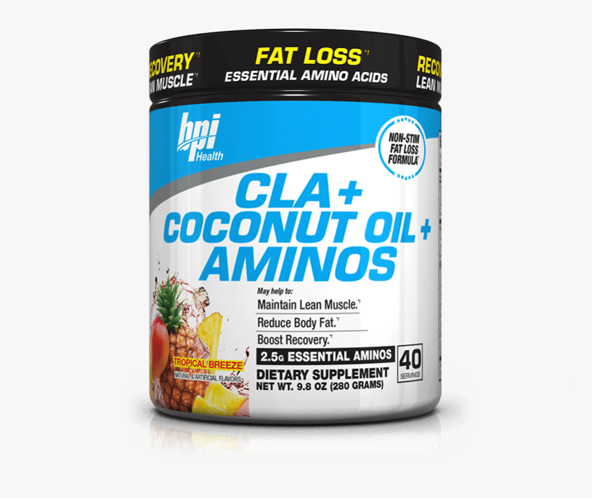 Cla Coconut Oil Aminos Supplement Facts - Bpi Sports Cla Carnitine, HD Png Download