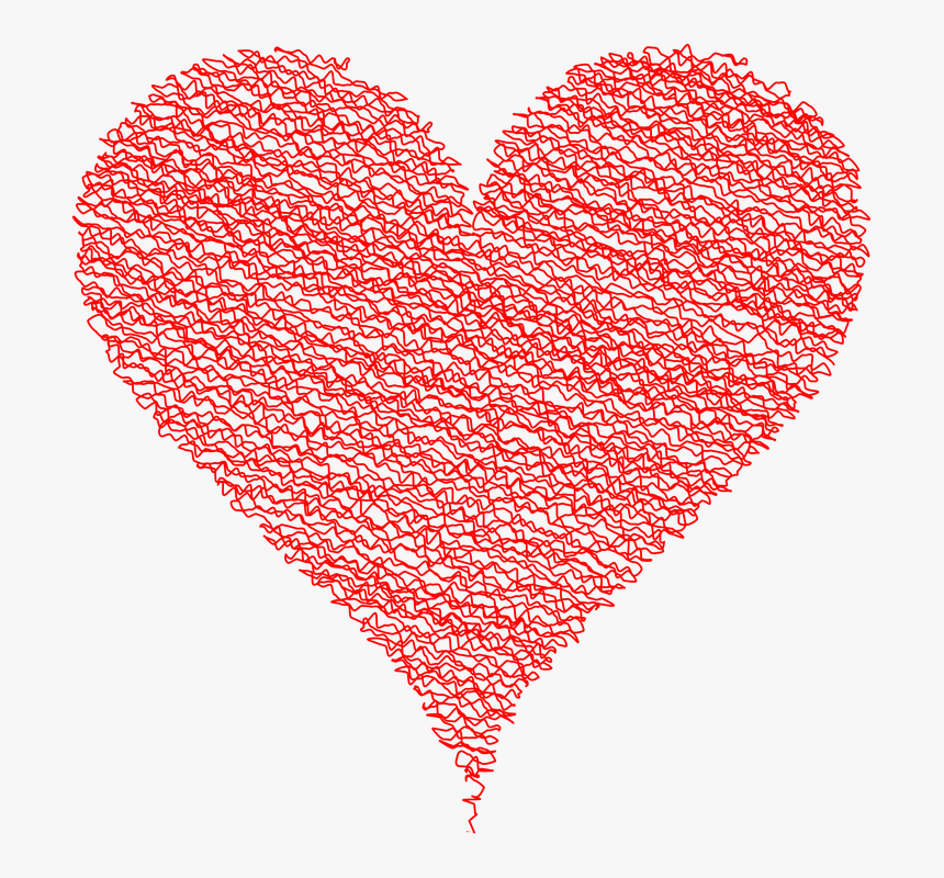 Heart, Love, Scribble, Effect, Romance, Passion - Love Heart Background Transparent, HD Png Download