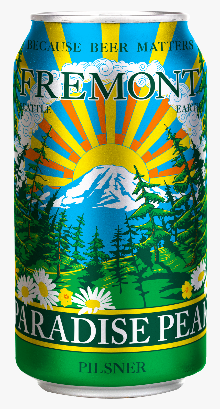 Fbc Paradise Peak 12oz Can - Fremont Parkland Pilsner, HD Png Download
