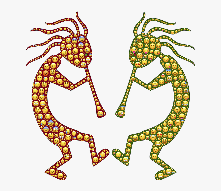 Kokopelli, Faces, Expressions, Emotions, Emoticons - Native American Trickster, HD Png Download