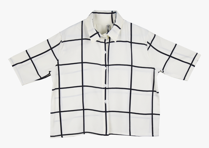 Aesthetic Grid Button Up Shirt, HD Png Download