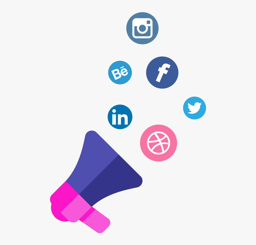 Social Media Marketing Illustration - Dribbble, HD Png Download