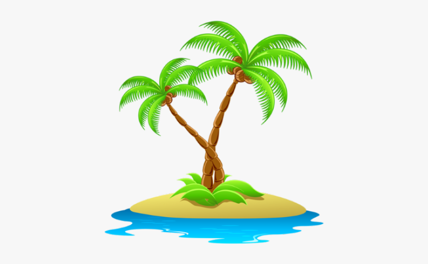 Palm Tree Island Clipart, HD Png Download