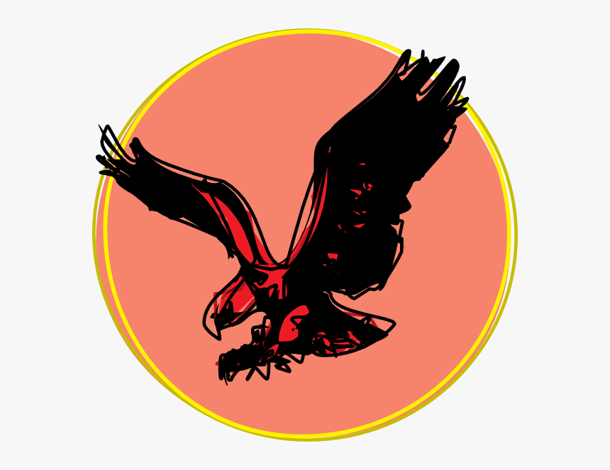 Eagle Scribble With Sun Svg Clip Arts - Kartal Ve Güneş Png, Transparent Png