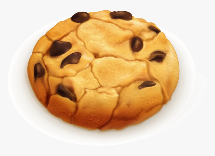Chocolate Chip Cookie Sugar Cookie - Clipart Chocolate Chip Cookie Vector, HD Png Download