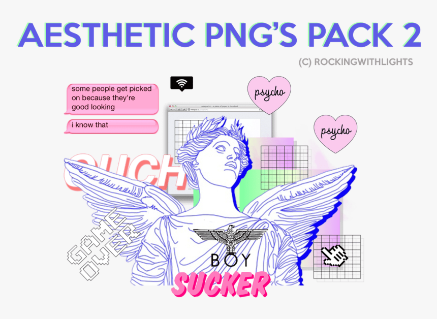 Vaporwave Clipart Transparent Background - Transparent Aesthetic Png Pack, Png Download