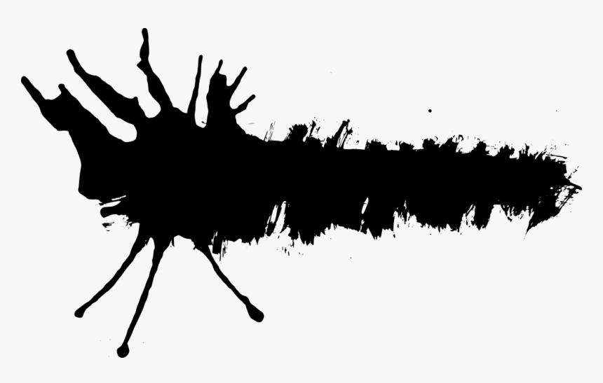 Transparent Paint Brush Silhouette Png - Splatter Brush Png, Png Download