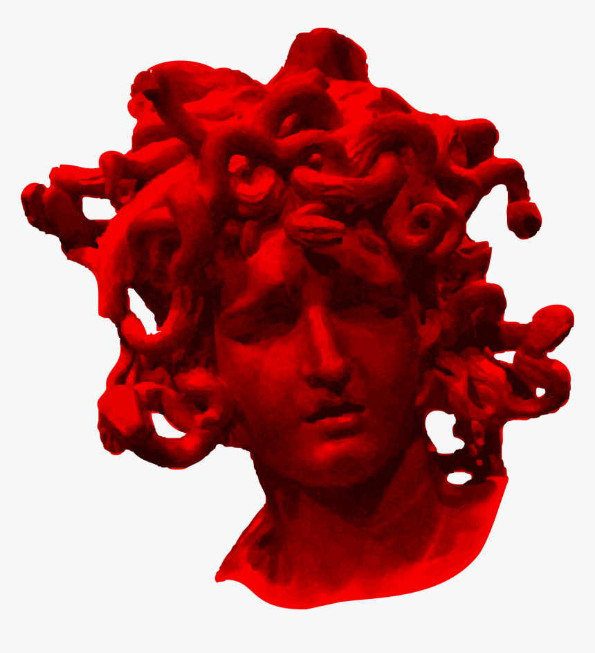 Red Medusa Clip Arts - Medusa Head Png, Transparent Png