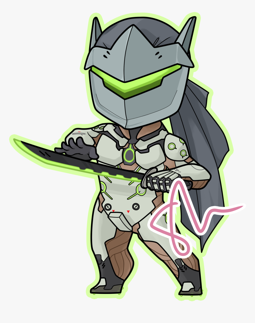 Genji From Overwatch Chibi Genji Shimada, Overwatch, - Transparent Chibi  Genji Png, Png Download , Transparent Png Image - PNGitem, image size:860x1088