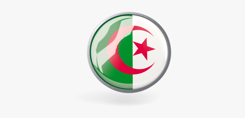 Metal Framed Round Icon - Algeria Flag Circle Png, Transparent Png