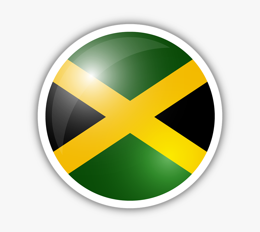 Jamaica Flag Circle Sticker Clipart , Png Download - Jamaica Flag In A Circle, Transparent Png