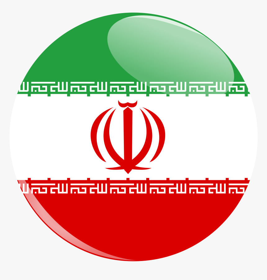 Iran Flag Button Clip Arts - Iran Flag Icon Png, Transparent Png