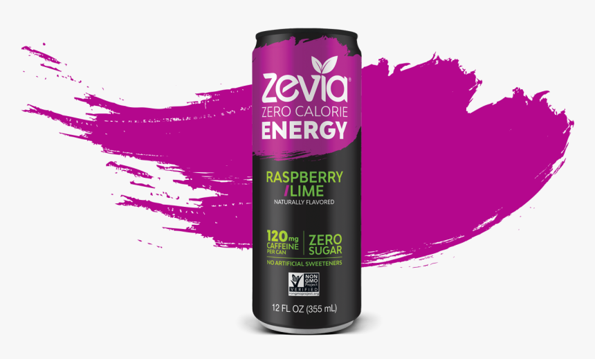 Zevia Sugar-free Zero Calorie Raspberry Lime Energy - Caffeinated Drink, HD Png Download