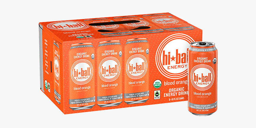 Blood Orange Hiball Energy Organic Juice Drink - Caffeinated Drink, HD Png Download
