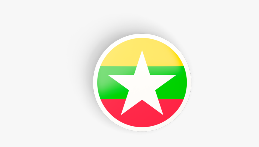 Myanmar Flag Icon Png, Transparent Png