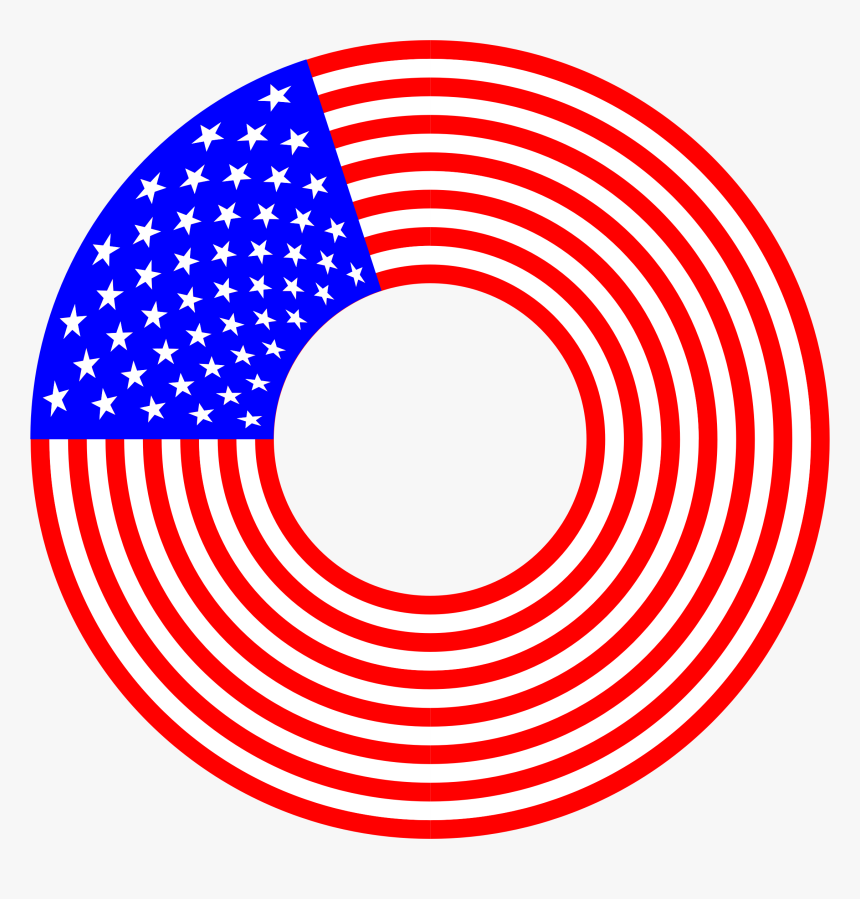 Flag Clipart Circle - Flag Of The United States, HD Png Download