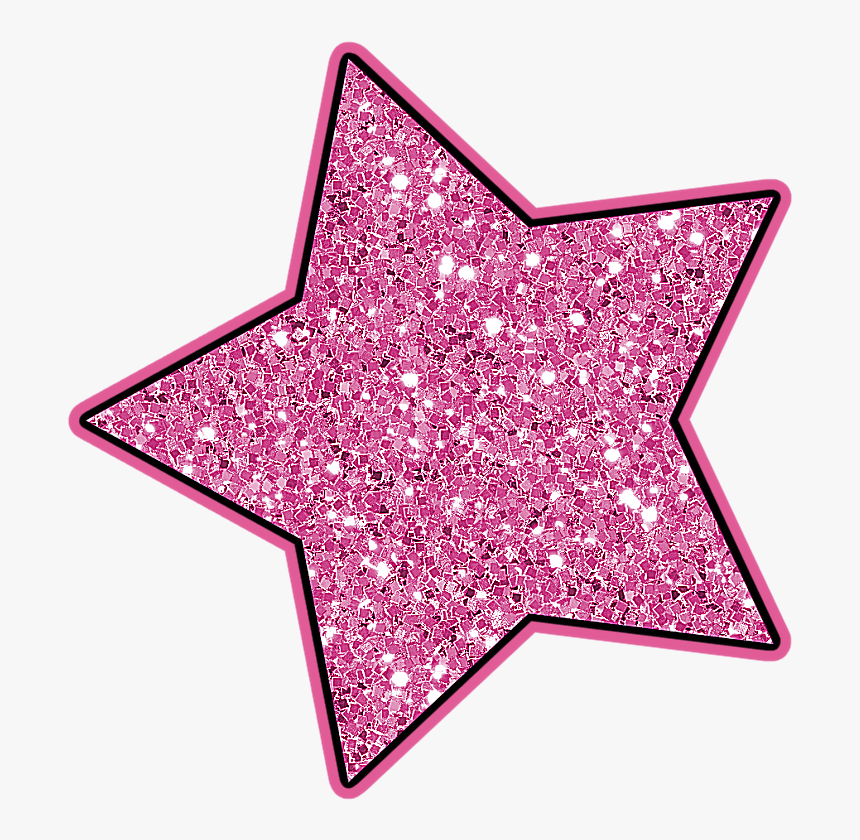 Emoji Clipart Glitter Pink Glitter Stars Clipart, HD Png Download