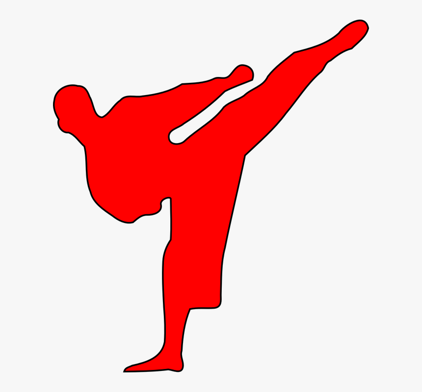 Martial Arts, Red, Fight, Karate, Silhouette, Judo - Martial Art Png, Transparent Png