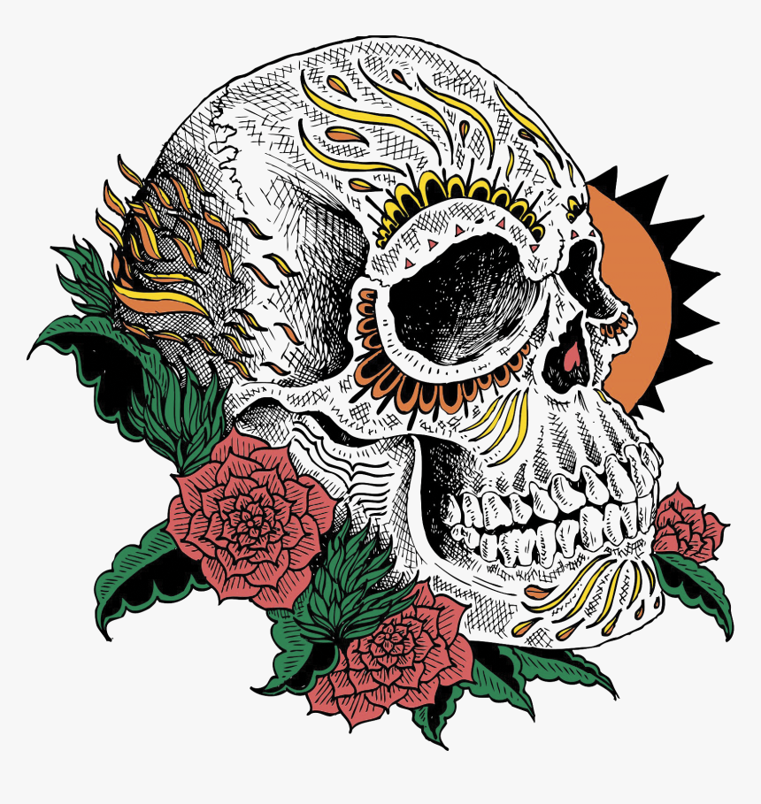 Transparent Day Of The Dead Flowers Clipart - Transparent Day Of The Dead, HD Png Download