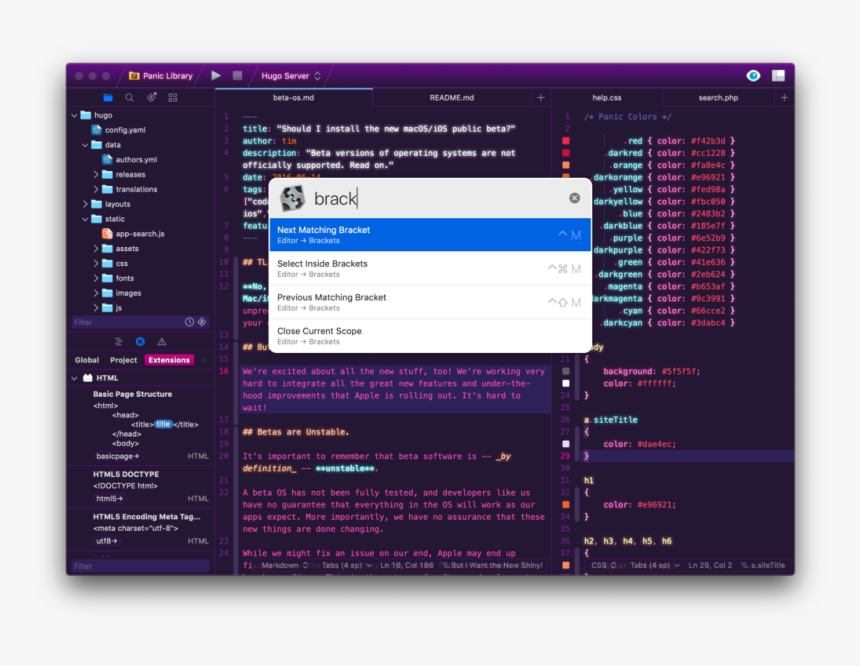 Panic Nova Editor, HD Png Download