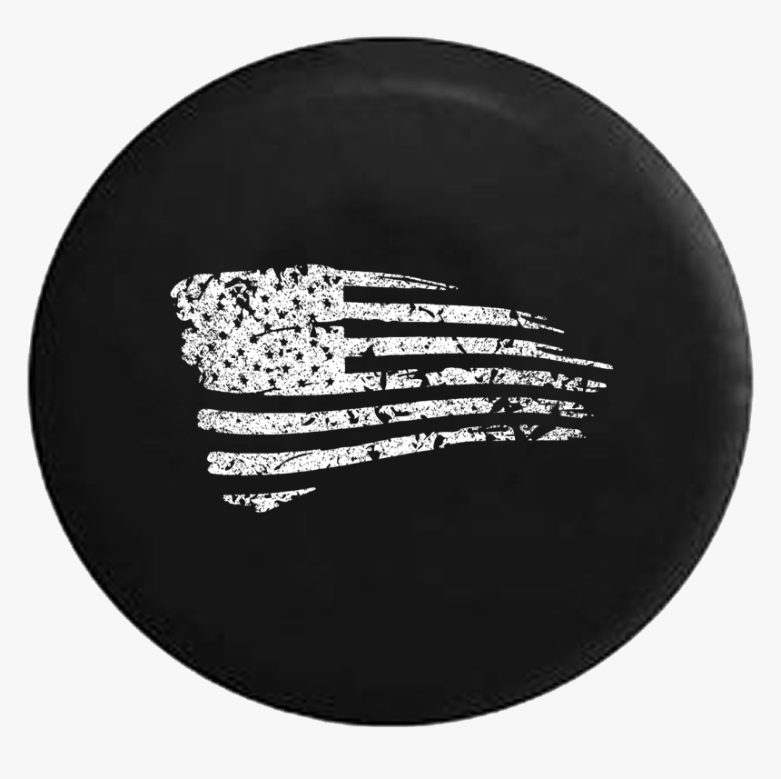 Jeep Wrangler Tire Cover With Distressed Waving American - Circle, HD Png Download