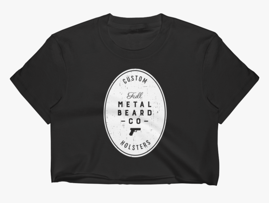 Full Metal Beard Distressed American Flag Women S Crop - Active Shirt, HD Png Download