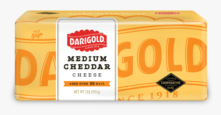 Medium Cheddar Cheese - Darigold Milk, HD Png Download