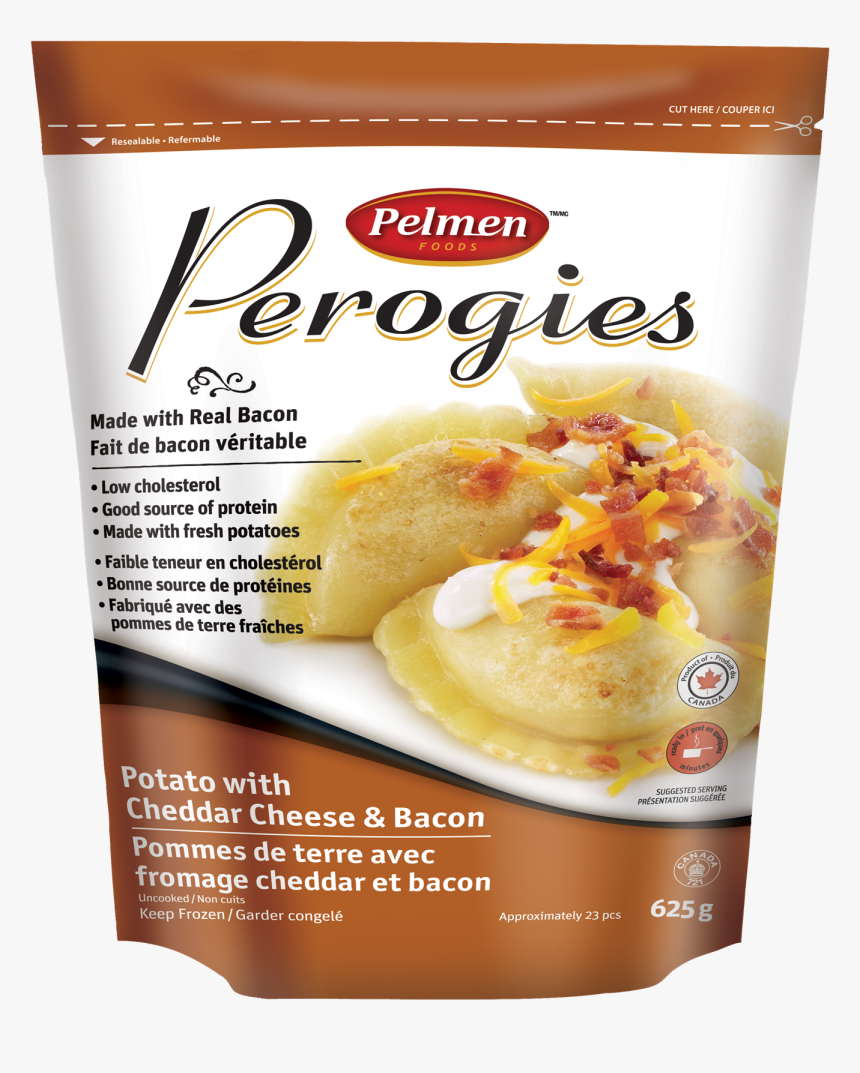 Potato With Cheddar Cheese & Bacon Perogies - Pelmen Perogies, HD Png Download