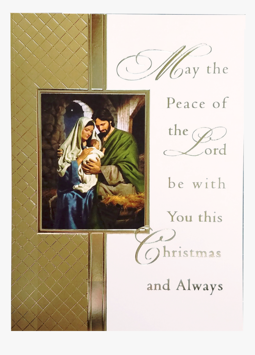 Holy Family Embossed Mass Card Christmas Box Of 25 - Picture Frame, HD Png Download