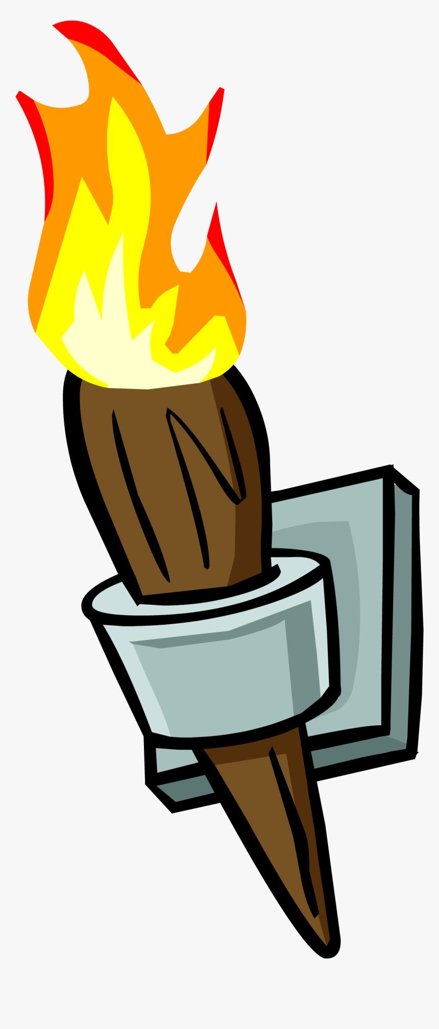 Wall Torch Png - Cartoon Torch Png, Transparent Png