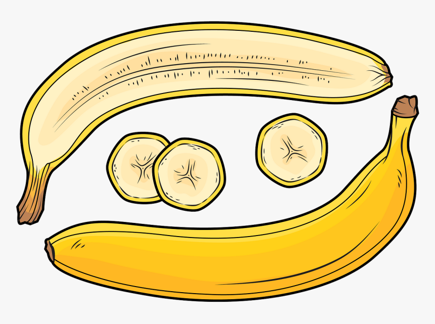 Banana Cut In Half, HD Png Download