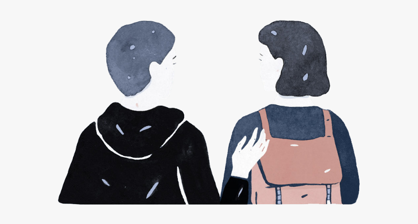 #relationship #tumblr #doodle #cute #freetoedit - Illustration, HD Png Download