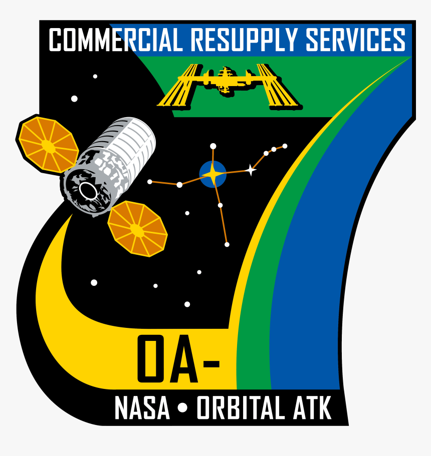 Orbital Sciences Crs Flight 7 Patch - Cygnus Crs Oa-7, HD Png Download