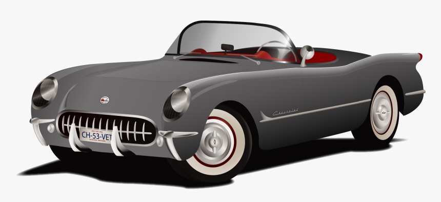 Chevrolet Corvette Zr1 Sports Car Convertible Clip - Red Corvette Clipart, HD Png Download