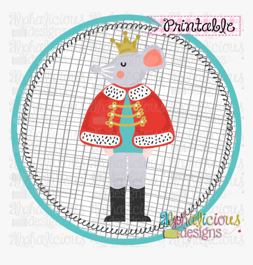 Nutcracker Mouse King In Circle-printable - Illustration, HD Png Download