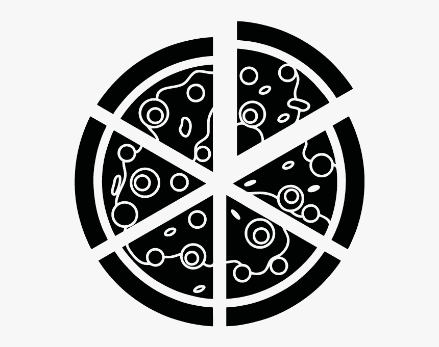 Pizza Black And White Png - Pizza Black & White, Transparent Png