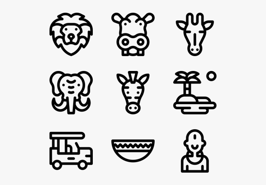 Icons Free Vector Africa - Easy Tattoos For Boys, HD Png Download