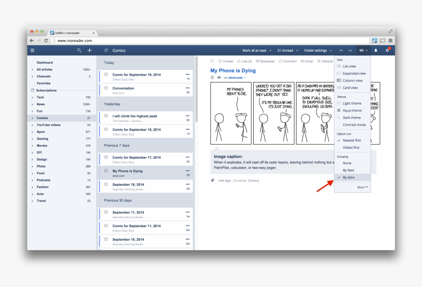 Inoreader Column, HD Png Download