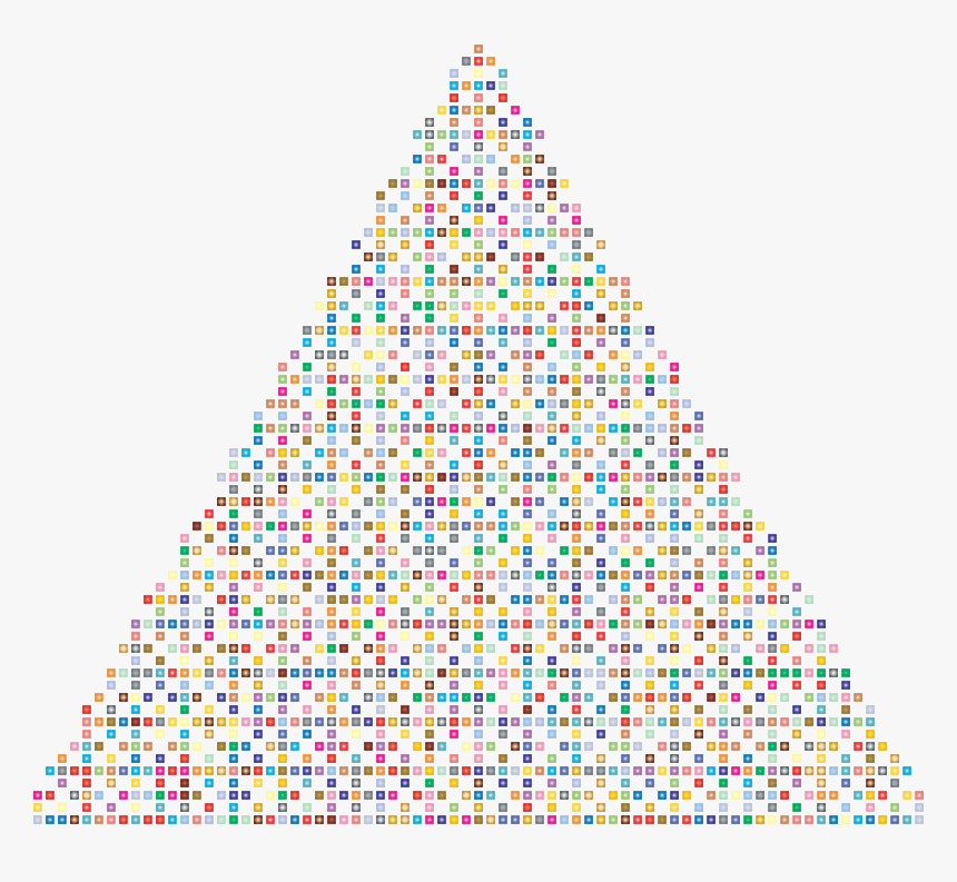 Prismatic Abstract Squares Christmas Tree 2 Clip Arts - Triangle, HD Png Download