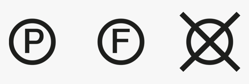 Dry Cleaning Symbols - Các Ký Hiệu Trên Nhãn Mác Quần Áo, HD Png Download