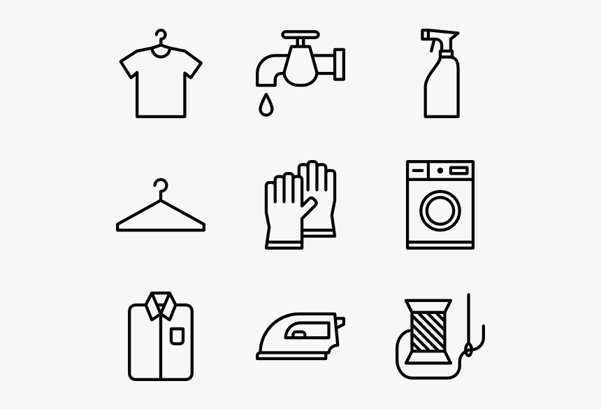 Laundry - Vector Food Icon Png, Transparent Png