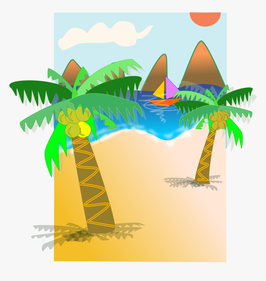 Coqueiro De Praia Clip Arts - Imagens De Coqueiro De Praia, HD Png Download