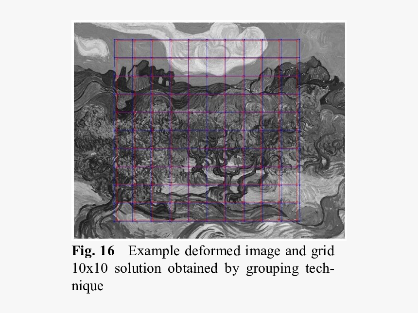 Example Large Deformed Image And Grid Solution Obtained - Van Gogh Lost Sketchbook, HD Png Download