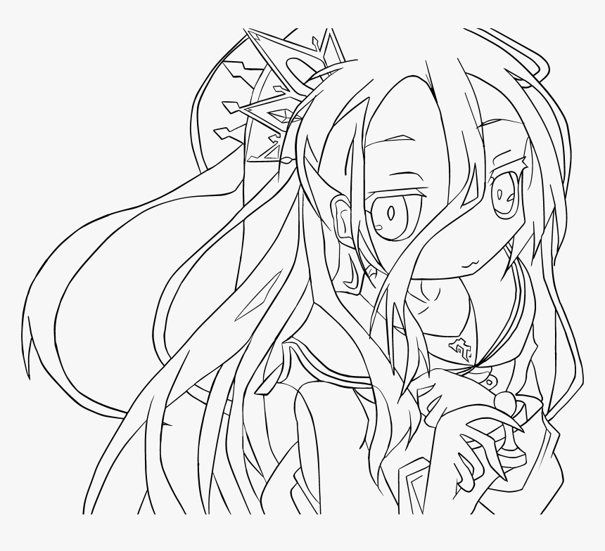 [ Img] Yeah I Drew Shiro From No Game No Life - Line Art No Game No Life, HD Png Download