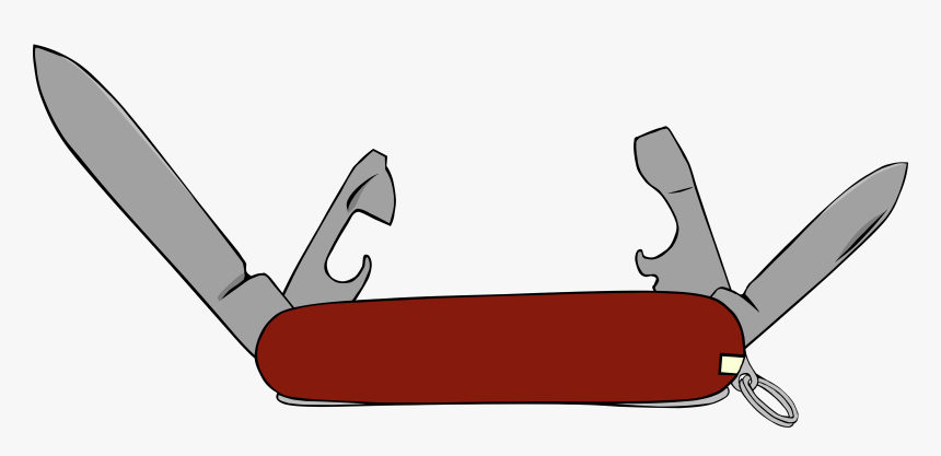Swiss Army Knife Clipart - Swiss Army Knife 4 Tools, HD Png Download