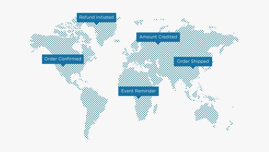 Bulk Sms Is The Most Customer Engaging Medium - Simple Colorful World Map, HD Png Download